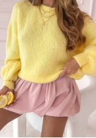 Sweter oversize Amari jasnożółty