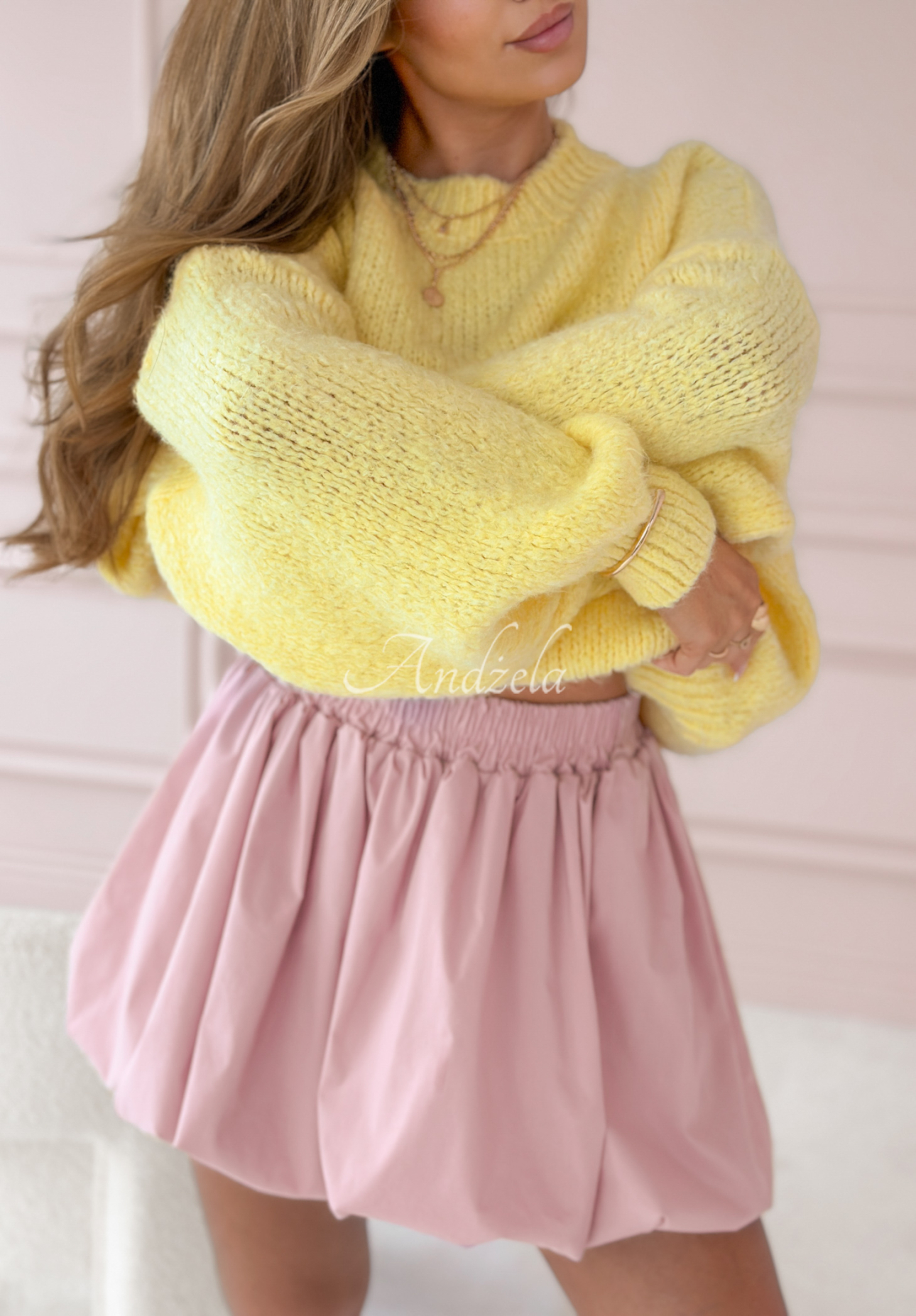 Amari oversize sweater light yellow
