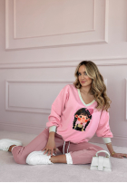 Sweatshirt z nadrukiem Just A Girl Rosa