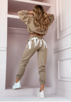 Sweat Set z nadrukiem Dino Beige