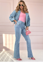 Hose Jeans dzwony The Daily Diva Blau