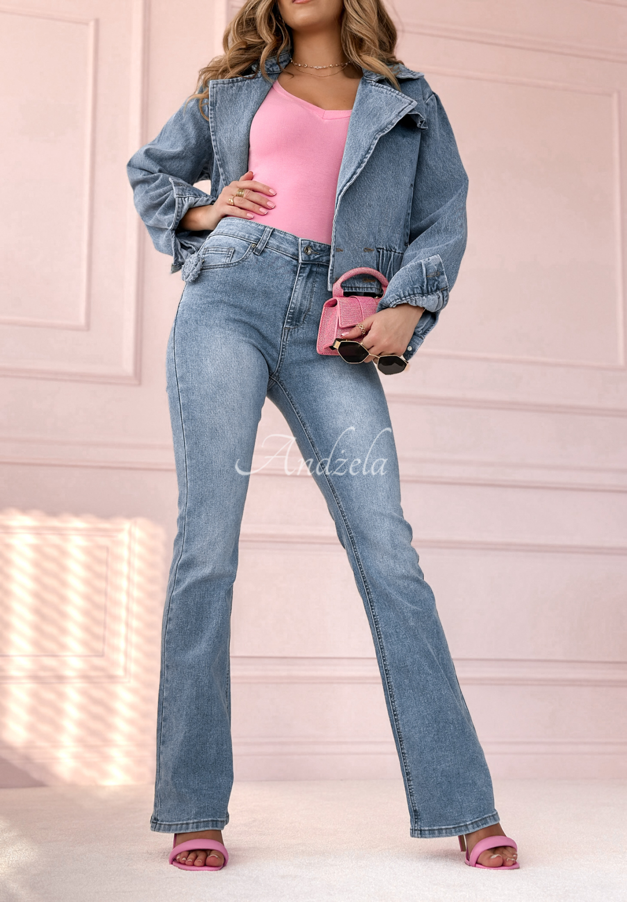 Denim-Schlaghose The Daily Diva Blau