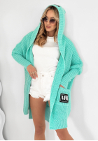 Cardigan oversize Dreams And Goals Türkis