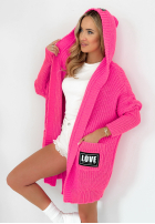 Cardigan oversize Dreams And Goals Rosa