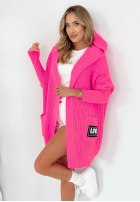 Cardigan oversize Dreams And Goals Rosa