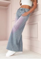 Hose Jeans wide leg Focus On The Light niebiesko-Rosa