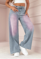 Hose Jeans wide leg Focus On The Light niebiesko-Rosa