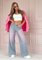 Hose Jeans wide leg Focus On The Light niebiesko-Rosa