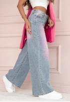 Hose Jeans wide leg Focus On The Light niebiesko-Rosa