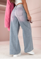 Hose Jeans wide leg Focus On The Light niebiesko-Rosa