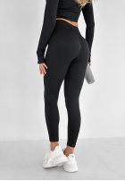 Prążkowany Set Bluse i Leggings No Expectations  Schwarz