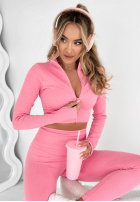 Prążkowany Set Bluse i Leggings No Expectations Rosa