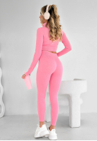 Prążkowany Set Bluse i Leggings No Expectations Rosa