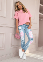 Hose Jeans z nadrukami Bright And Cheerful Blau