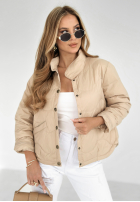 Krótka puchowa Jacke Last Thing Beige