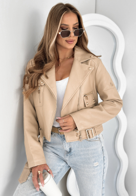 Bikerjacke Fall Apart Beige