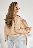 Skórzana Bikerjacke Fall Apart Beige