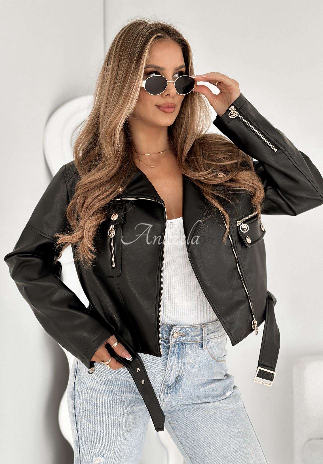 Bikerjacke Fall Apart Schwarz