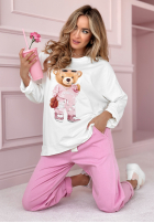 Sweatshirt oversize z nadrukiem Sweet Teddy Weiß