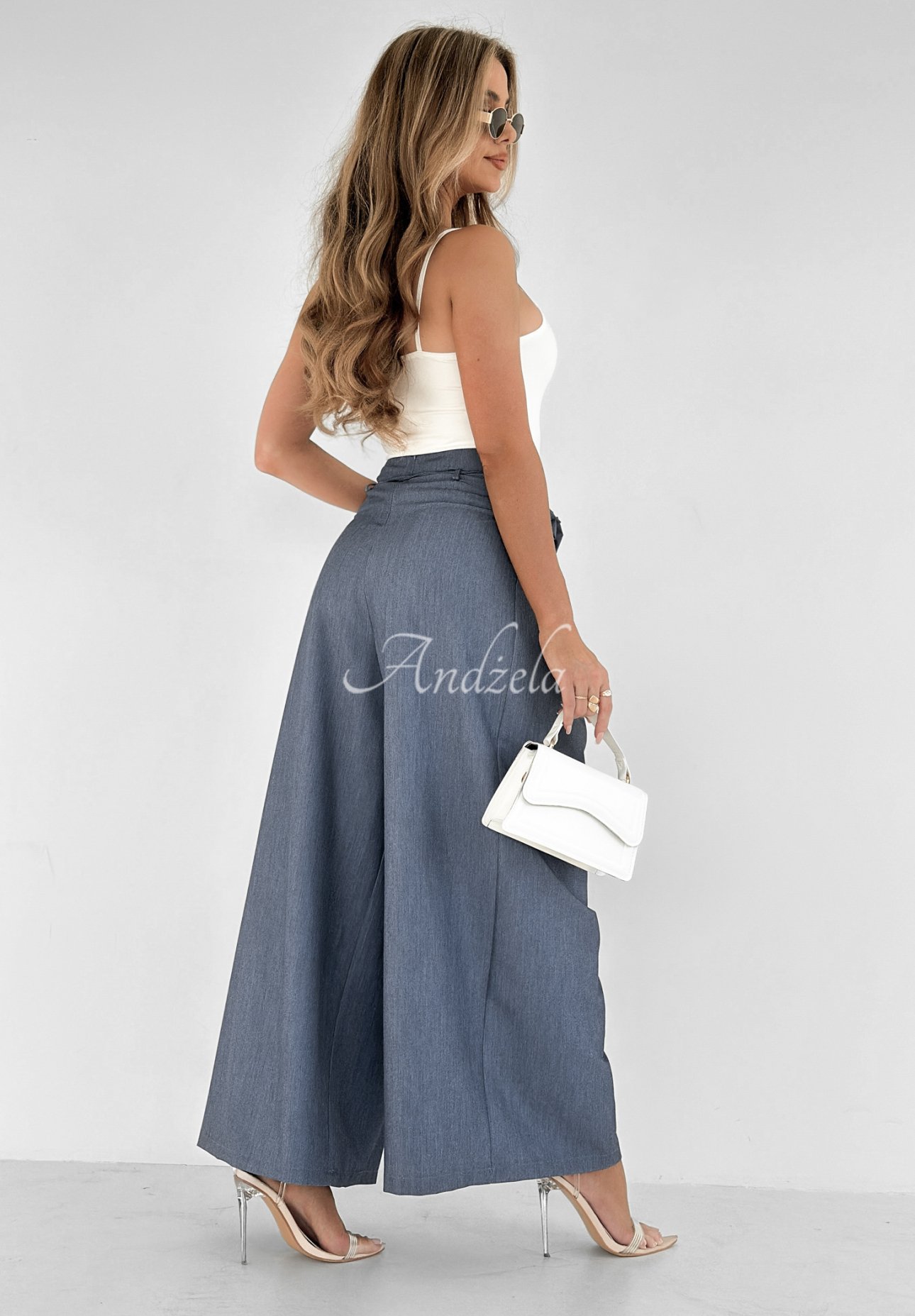 Stoffhose wide leg mit Rose Make Me Happier Jeans