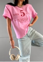 T-Shirt z nadrukiem La Milla Tour 5 Rosa