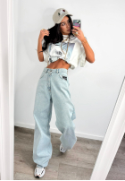 T-shirt z nadrukiem La Milla Sign ecru