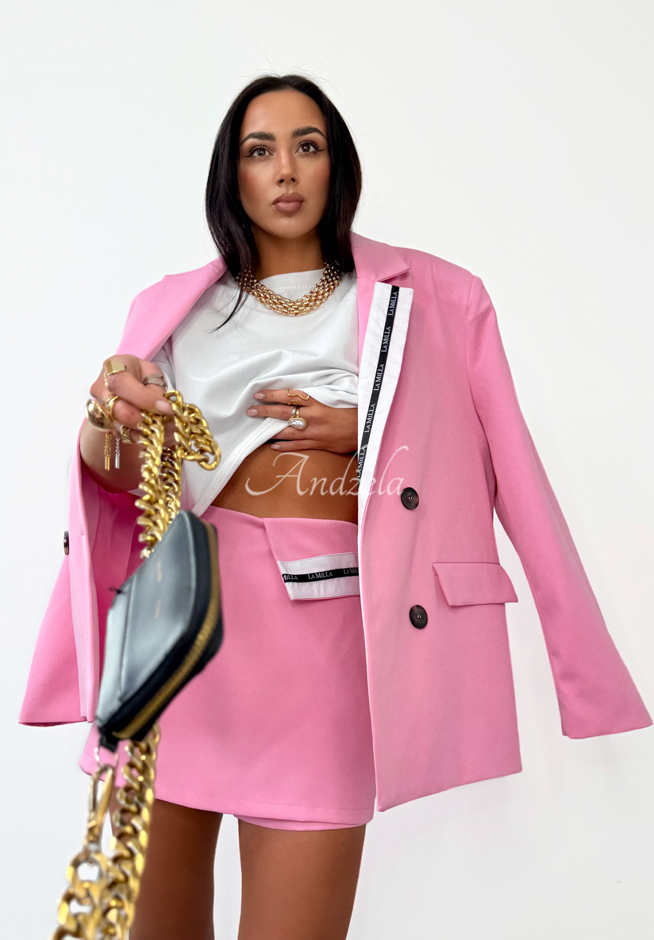 La Milla Exclusive pink mini skirt-shorts