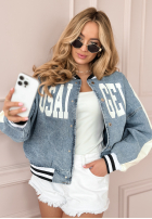 Jeans Jacke bejsbolówka Los Angela Blau