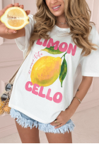 T-Shirt z nadrukiem Limoncello Ecru