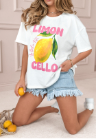 T-Shirt z nadrukiem Limoncello Ecru