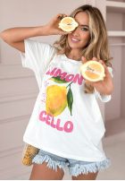 T-Shirt z nadrukiem Limoncello Ecru