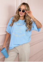 T-Shirt z nadrukiem LA Vintage Style Himmelblau