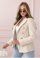 Blazer w kratę Any Version Beige