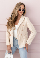 Blazer w kratę Any Version Beige