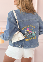 Jeans Jacke Follow Your Dreams Blau