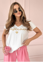 T-Shirt z nadrukiem Cestlavie Weiß