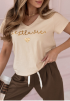 T-Shirt z nadrukiem Cestlavie Beige