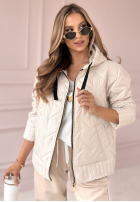 Pikowana Jacke z kapturem See You There Beige