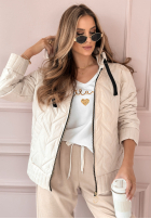 Pikowana Jacke z kapturem See You There Beige