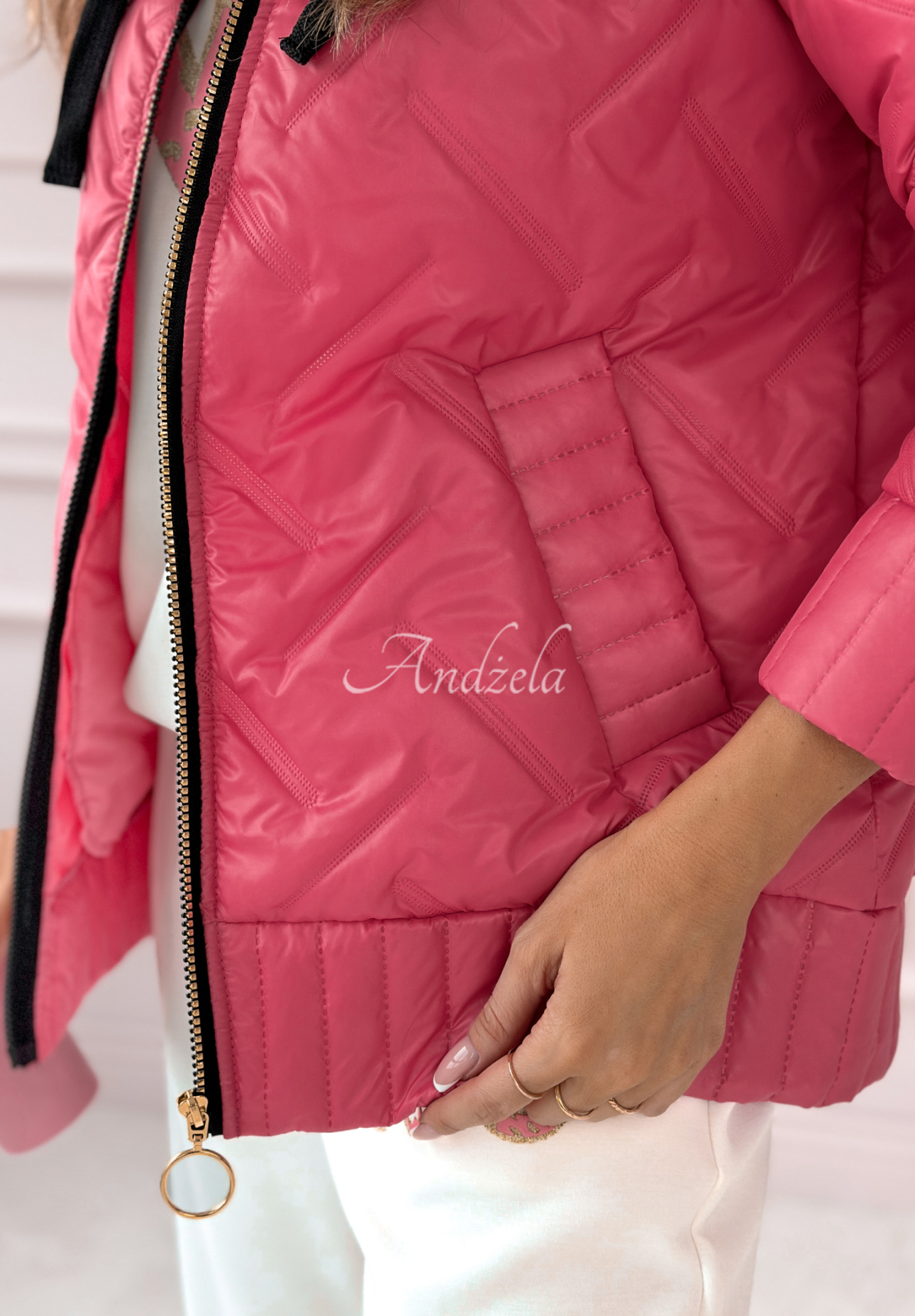 Steppjacke mit Kapuze See You There Rosa