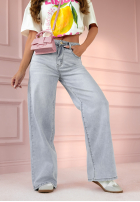 Hose Jeans wide leg More Than Anything Hellblau