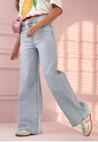 Hose Jeans wide leg More Than Anything Hellblau