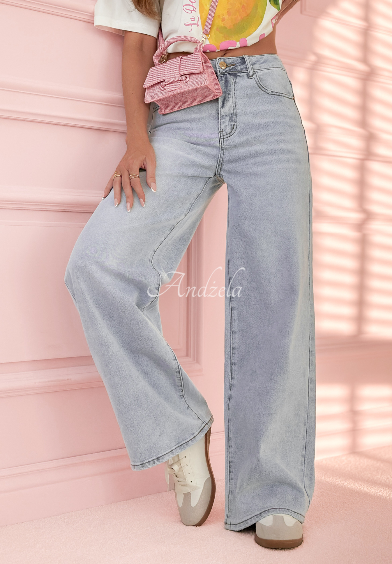 Jeanshose wide leg More Than Anything Hellblau