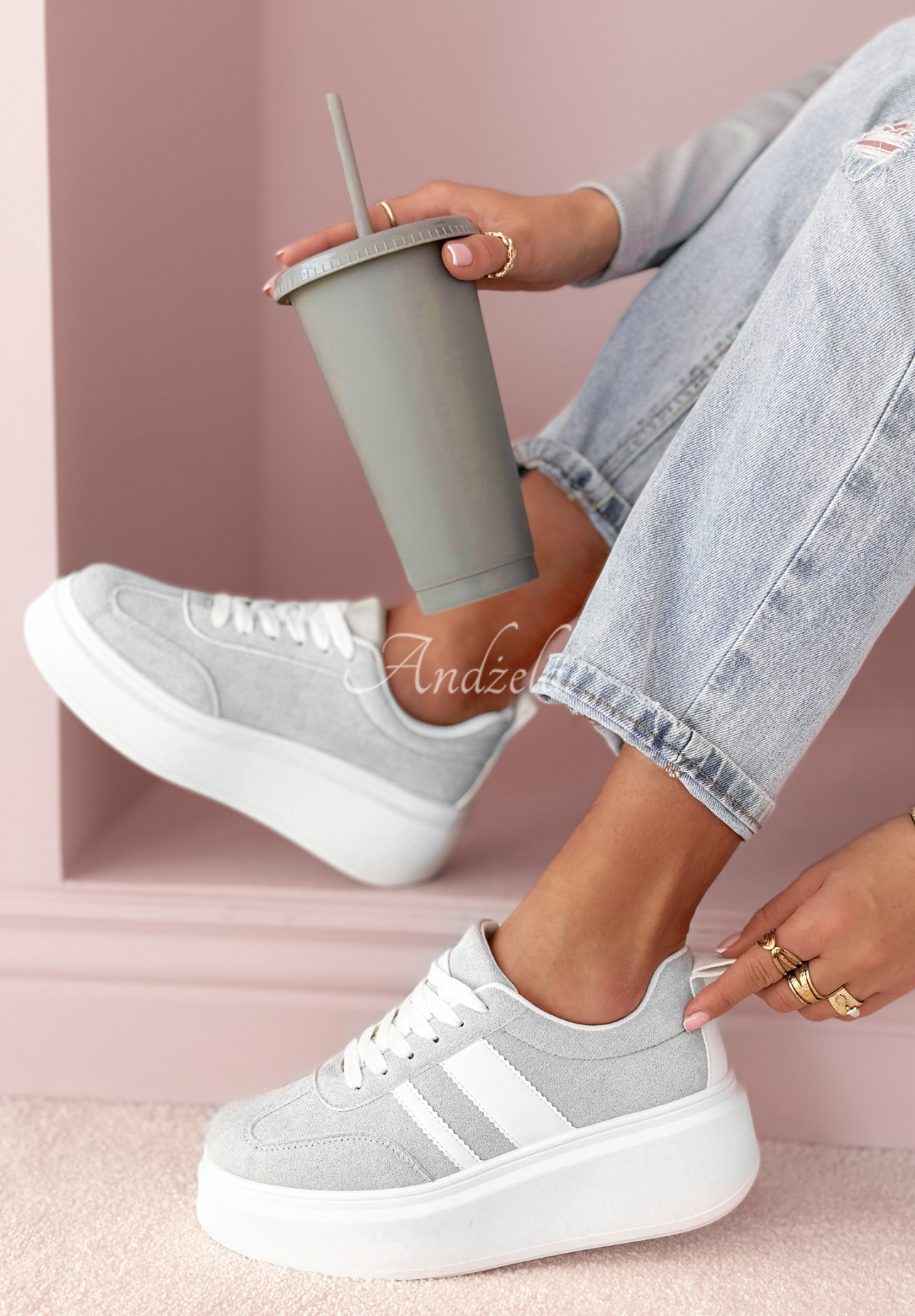 Sneakers Start With Foreve Grau