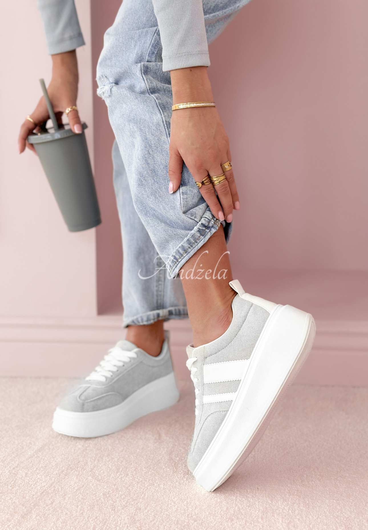 Sneakers Start With Foreve Grau