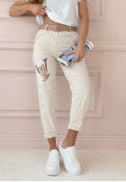 Hose Jeans z naszywką Fancy Bear Beige