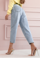 Hose Jeans mom fit z paskiem For A While Blau