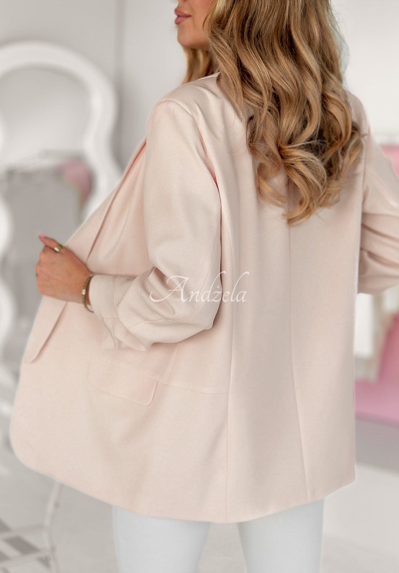 Klassischer Blazer Premium Hell Beige