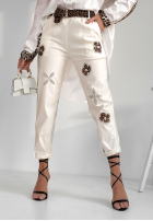 Hose Jeans z aplikacjami Little Dazzling Ecru