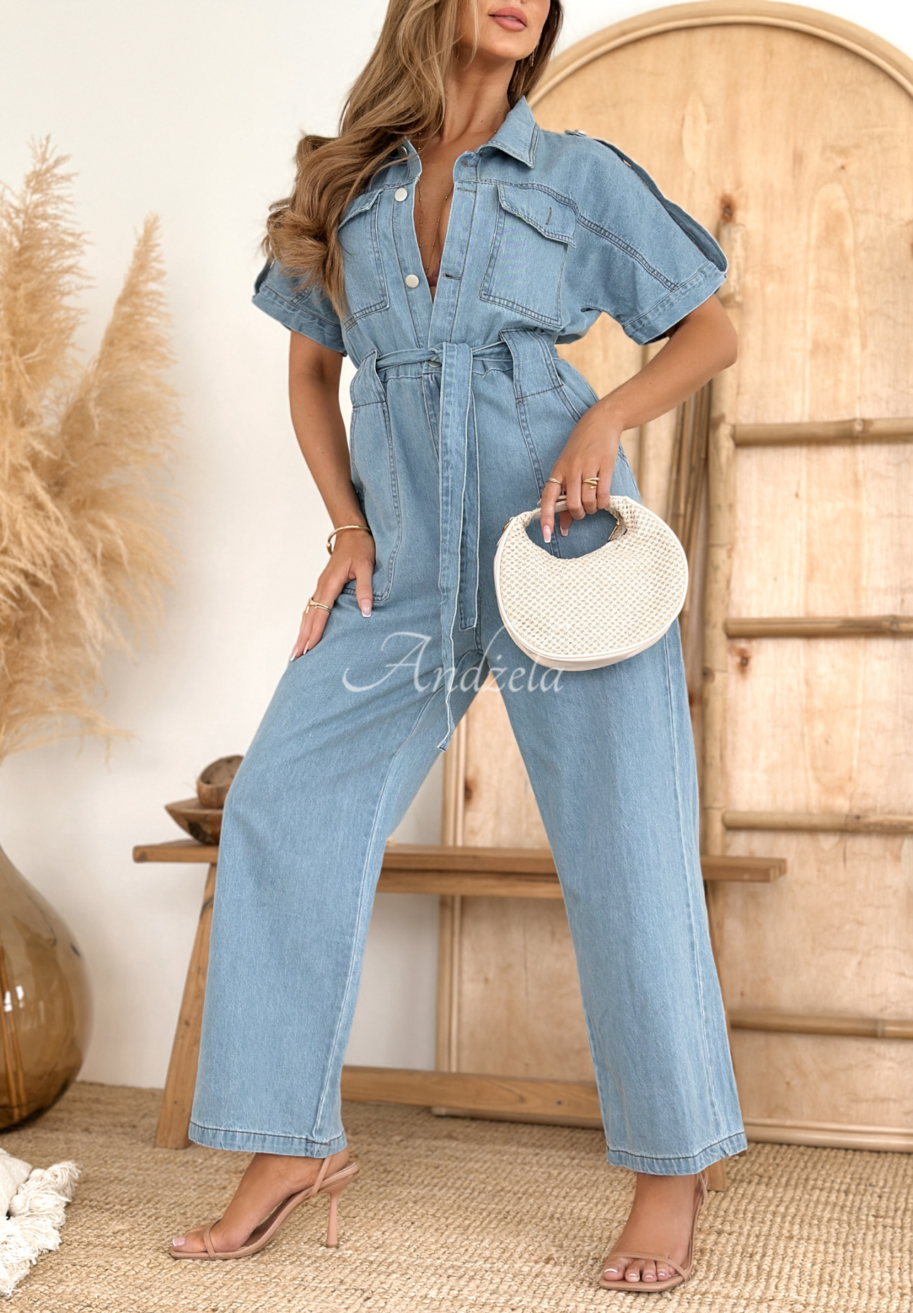 Langer Jeans-Overall If We Know Blau